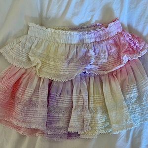 LoveShackFancy Ruffled Mini Skirt - Size P